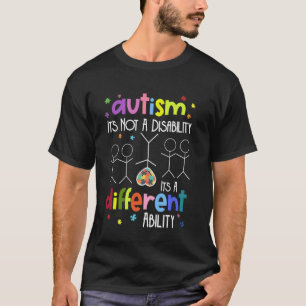 Camiseta AUTISMO Não é uma Deficiência É uma Habilidade Dif