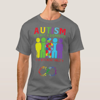 Camiseta Autismo não é uma deficiência é uma habilidade dif