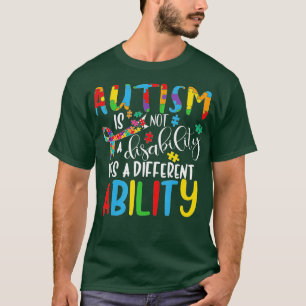 Camiseta Autismo Não É Uma Deficiência É Uma Habilidade Dif