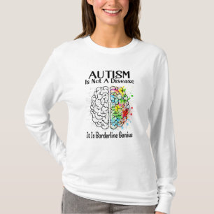 Camiseta Autismo Não É Uma Doença É Um Gênio De Borderline