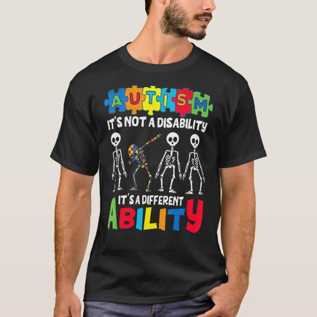 Camiseta Autismo Não é uma incapacidade É um hálibi diferen (Frente)