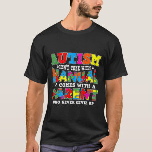 Camiseta Autismo Não Vem Com Consciência Manual Do Autismo