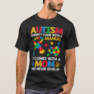 Camiseta Autismo Não Vem Com Fita de Puzzle de Manual Au