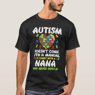 Camiseta Autismo Não Vem Com Gran Manual De Consciência Nan