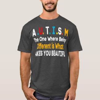 Camiseta Autismo, Onde Ser Diferente Autista