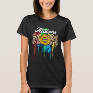 Camiseta Autismo Orgulhoso Mamãe Apoia Consciência Autismo 