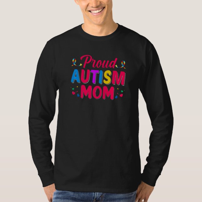 Camiseta Autismo Orgulhoso Mamãe Crianças Autismo Irmãs Boy (Frente)