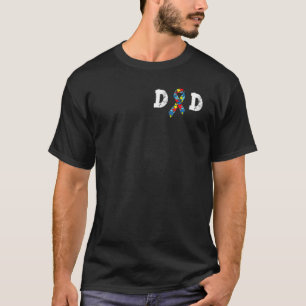 Camiseta Autismo Pai Peça do Quebra-cabeça Fita Conscientiz