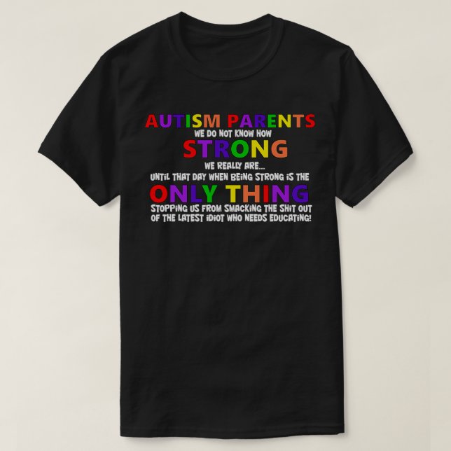 Camiseta Autismo Pais Autismo Sensibilização negro (Frente do Design)