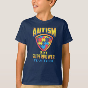Camiseta Autismo Personalizado É O Meu Nome De Equipe De Qu