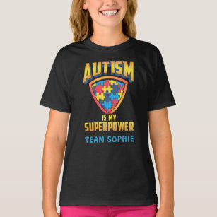 Camiseta Autismo Personalizado É O Meu Nome De Equipe De Qu