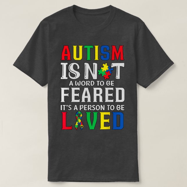 Camiseta Autismo Pessoa A Ser Amada Crianças Autistas Autis (Frente do Design)