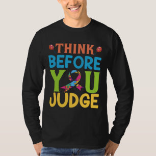 Camiseta Autismo Pessoa E Pense Antes De Julgar Autismo