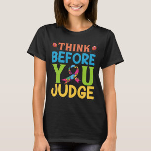 Camiseta Autismo Pessoa E Pense Antes De Julgar Autismo
