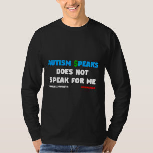 Camiseta Autismo $picos Não Fala Para Mim Texto Branco