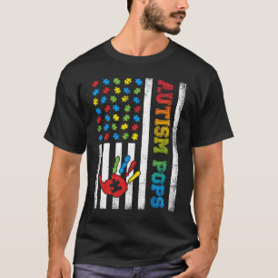 Camiseta Autismo Pops Bandeira Americana Conscientização do