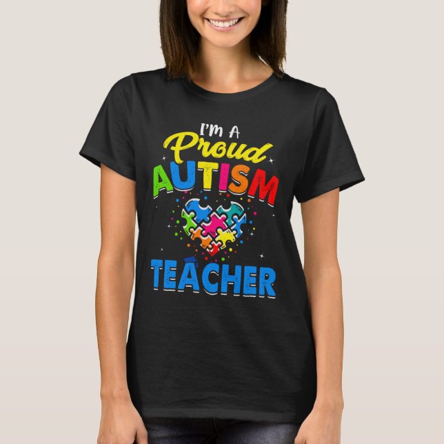 Camiseta Autismo Professor Autismo Accept Support Lov (Frente)