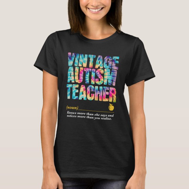Camiseta Autismo Professora Apreciação Semana de Volta à Es (Frente)
