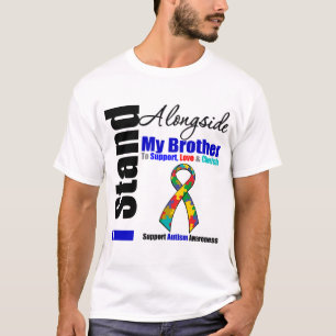 Camiseta Autismo que eu estou ao lado de meu irmão