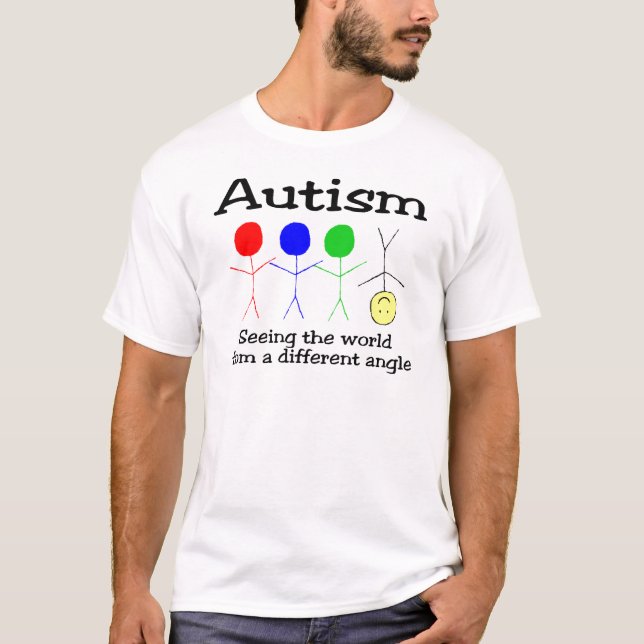 Camiseta Autismo que vê o mundo de um ângulo diferente (Frente)