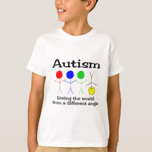 Camiseta Autismo que vê o mundo de um ângulo diferente