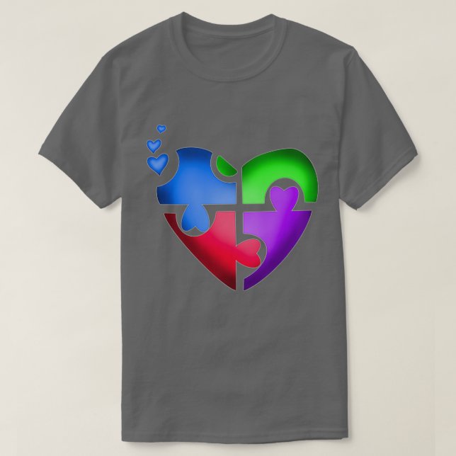 Camiseta Autismo quebra-cabeça (Frente do Design)