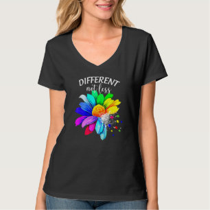 Camiseta Autismo Quebra-cabeça Consciência Girassol Diferen