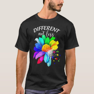 Camiseta Autismo Quebra-cabeça Consciência Girassol Diferen