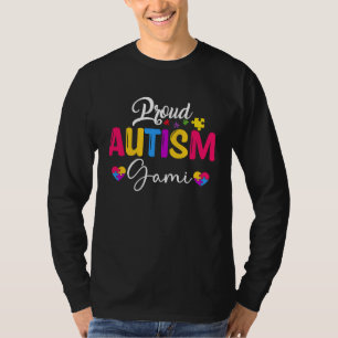 Camiseta Autismo Quebra-cabeça de Consciência Fita Orgulhos