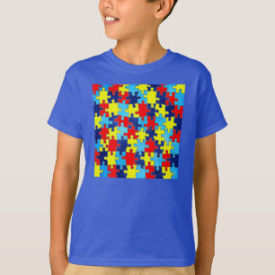 Camiseta Autismo Quebra-cabeça de consciência por Shirley T