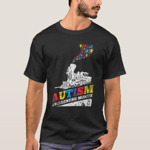 Camiseta Autismo Quebra-cabeça do trem de trem para oferece