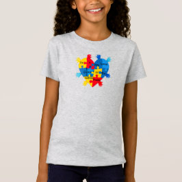 Camiseta Autismo Quebra-cabeça Piece