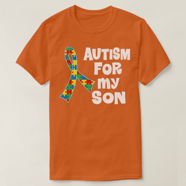 Camiseta Autismo Ribbon for Son (Frente do Design)