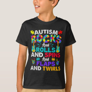 Camiseta Autismo Rocha E Faz Divertimento Autismo Sensibili