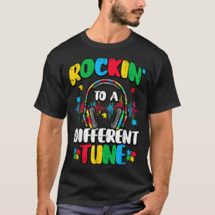 Camiseta Autismo rockin melodia diferente asd conscientizaç