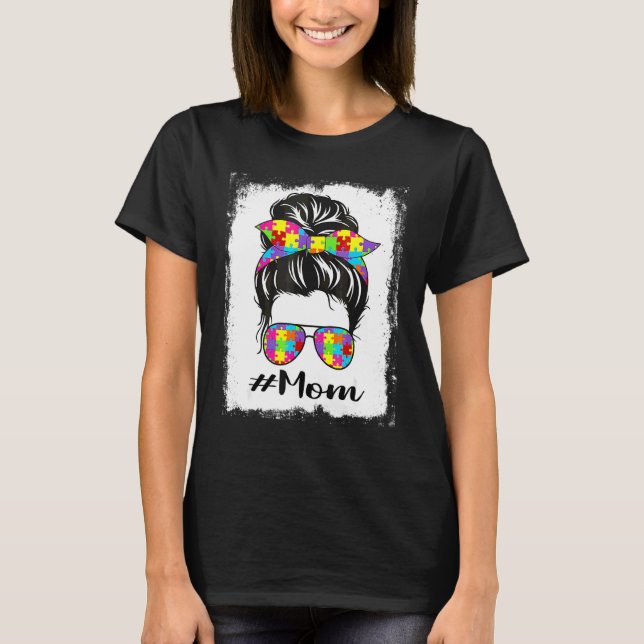 Camiseta Autismo Sangrado Mãe Mensagem Bun Autismo Sensibil (Frente)