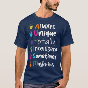 Camiseta Autismo Sempre Único, Inteligente Por Vezes