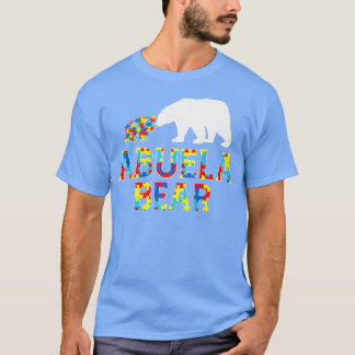 Camiseta Autismo Sensibilização Abuela Bear Suporta Prem Au