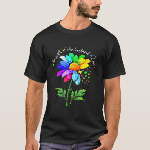 Camiseta Autismo Sensibilização Accept Flor Compreende Flo 