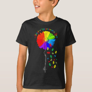 Camiseta Autismo Sensibilização Accept Girassol Compreende