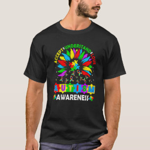 Camiseta Autismo Sensibilização Accept Girassol Compreende
