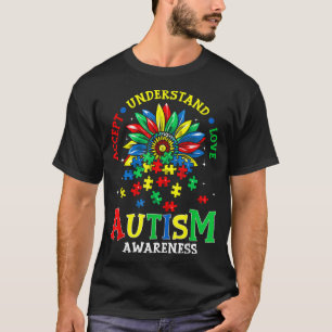 Camiseta Autismo Sensibilização Aceita Compreender Autismo
