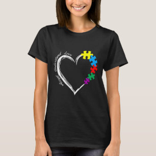 Camiseta Autismo Sensibilização Aceita Compreender Coração
