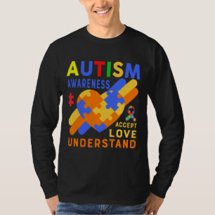 Camiseta Autismo Sensibilização Aceite Compreender Amor