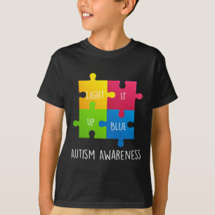 Camiseta Autismo Sensibilização Acende Azul