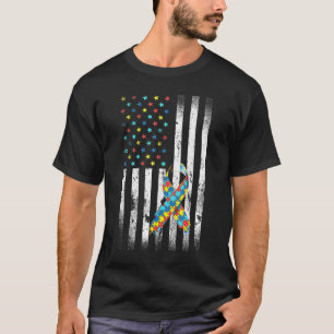 Camiseta Autismo Sensibilização Afetou Quebra-cabeça R de B