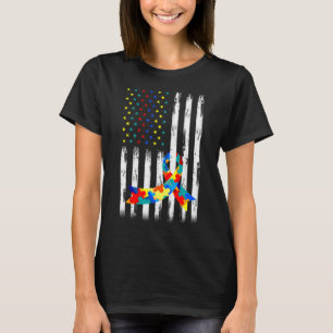 Camiseta Autismo Sensibilização Afetou Quebra-cabeça R de B
