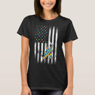 Camiseta Autismo Sensibilização Afetou Quebra-cabeça R de B