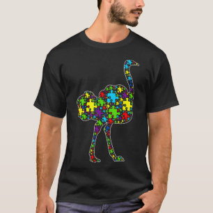 Camiseta Autismo Sensibilização Animais de Quebra-cabeça de