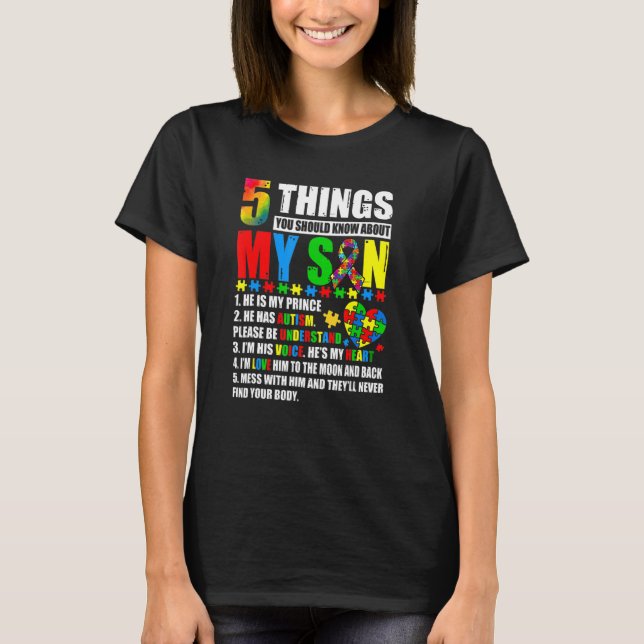 Camiseta Autismo Sensibilização Apoia Autismo Filhos Da Mãe (Frente)